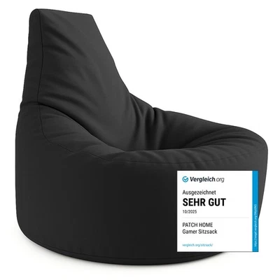 Patchhome Gamer Sitzsack Sitzkissen Bean Bag in diversen Farben  fertig befüllt - Bild 1 von 4