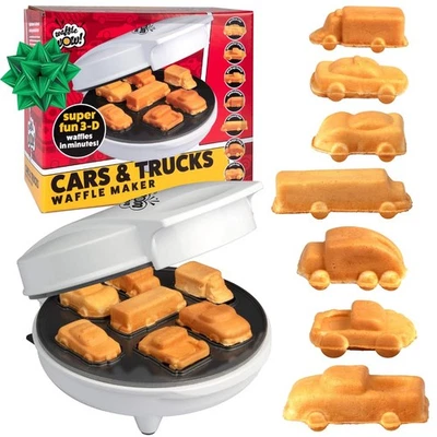 Car Mini Waffle Maker- Xmas Gift for Him- Make 7 Different Race Cars Trucks &... - Image 1 of 4