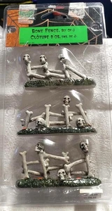 Lemax #54334 Spooky Town Bone Fence Set of 3 Halloween Decor, Excellent! - Picture 1 of 10