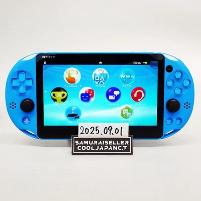 Sony Playstation PS Vita Aqua Blue PCH-2000 ZA23 Console Only PSV Slim Used - image 1 of 4
