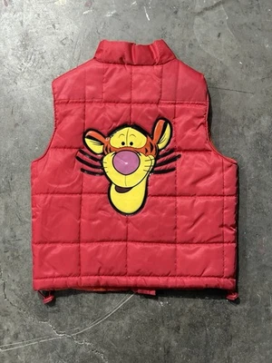 Chaleco hinchado vintage Winnie The Pooh para niños Disney talla mediana Tigger día frío Foto 1 de 4