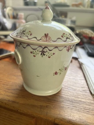Antique Sugar Bowl Export Decorate - Image 1 of 4