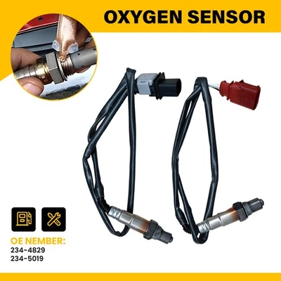 2x Sensor de oxígeno O2 premium ascendente + descendente para Volkswagen Beetle 2012-2014 2,5 L Foto 1 de 4