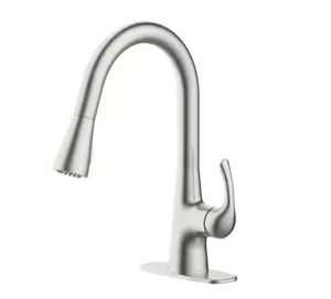 Glacier Bay Clare Single-Handle Pull-Down Laundry Utility Faucet Stainless Steel - Picture 1 of 6