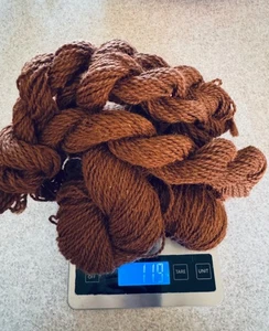 Lot - Hand Spun Wool Llama Yarn Worsted Natural Brown Aran Knit Crochet DIY - Picture 1 of 3