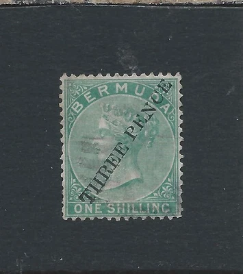 BERMUDA 1874 3d on 1s GREEN USED SG 14 CAT £650 - Image 1 of 2