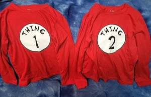 Thing 1 And 2 Dr. Seuss  Long Sleeve Shirt Youth Toddler Size 6/7 - Picture 1 of 7