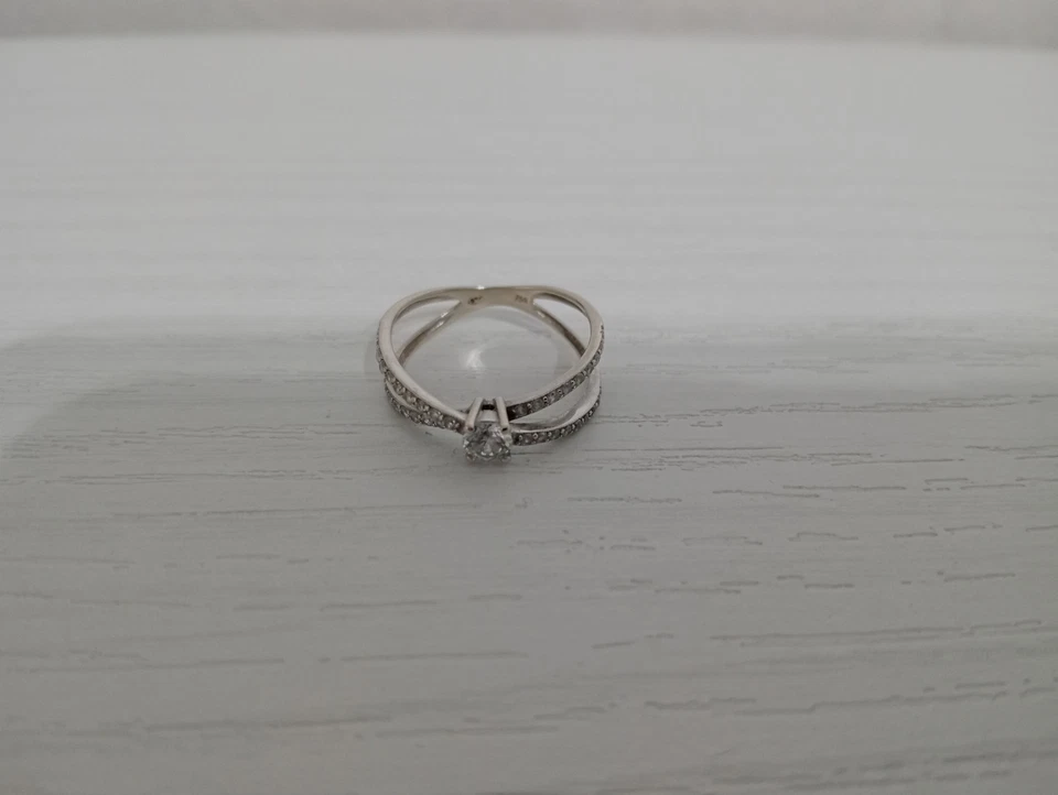 anello oro bianco 18 kt donna - Immagine 1 di 4