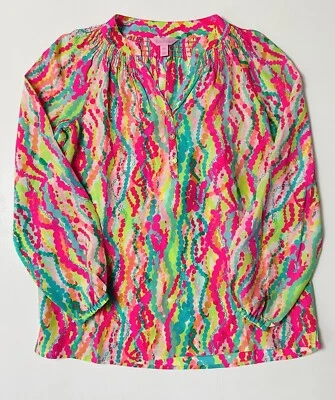 Lilly Pulitzer Elsa Tunic Dripping In Jewels 100% Silk Womens Size XXS Rare - Image 1 of 4