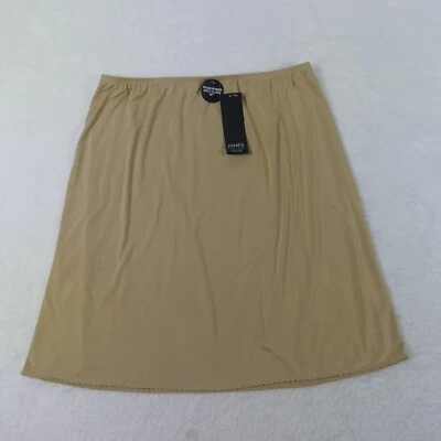 Jones New York Medio Slip Mujer Grande Beige Liso Microfibra Anti Adherencia 19 Pulgadas Foto 1 de 4