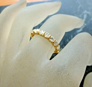 Ring 18K Gelbgold besetzt mit Zirkonia Punze Adlerkopf T55 - Bild 1 von 6