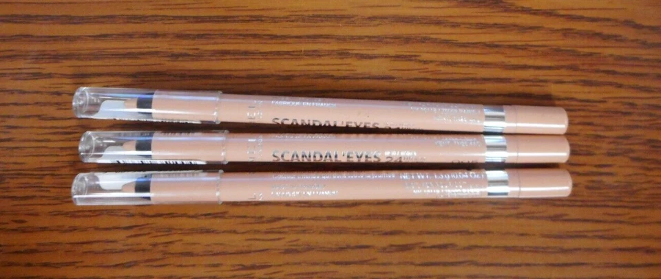 LOT OF 3 RIMMEL SCANDALEYES 24HR GEL PENCIL 005 NUDE 0.04oz EACH - Image 1 of 1