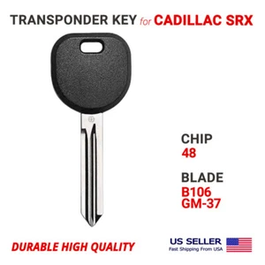 Llave transpondedora para Cadillac SRX B106, GM-37 con chip 48 alta calidad - Imagen 1 de 1