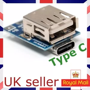 USB Type C Charge Power Bank Module Circuit Board 134N3P Boost 3.7V 4.2V 5V - Picture 1 of 18