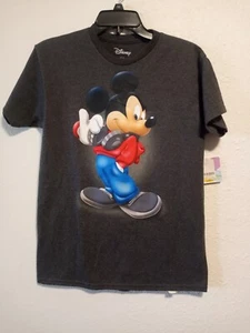 Disney Mickey Mouse Music DJ Headphones Youth T Shirt Sz L - Picture 1 of 6