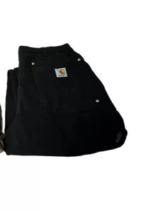Pantalone da lavoro Carhartt doppio ginocchio B01 BLK uomo 801 BLK/34 X 32Salopette Fit - Foto 1 di 5