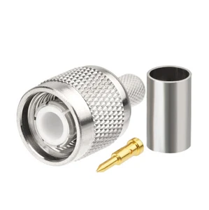 50-Pack TNC Male Crimp Solder Connector for LMR-240 KSR-240 Coaxial Cable - Picture 1 of 3