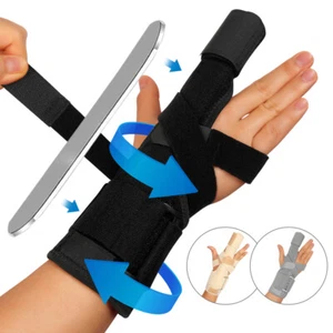 Adjustable Trigger Finger Splint Straightener Corrector Hand Brace Support US - Picture 1 of 16