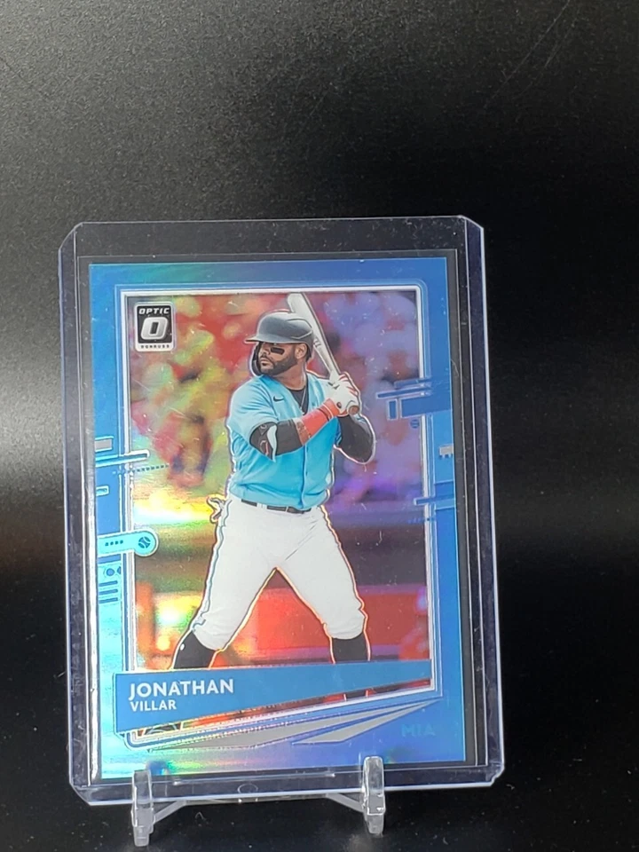 2020 Panini Donruss Optic Carolina Blue Prizm /50 Jonathan Villar #144 - Image 1 of 2