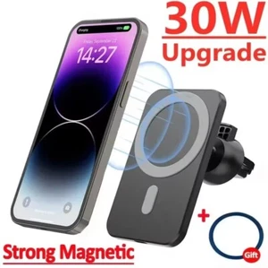 Car MagSafe Wireless Charger Compatible iPhone 12-16 Pro Max Phone Holder - Imagen 1 de 13
