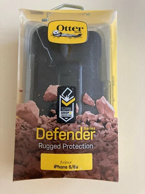 Original OTTERBOX Defender Case for Apple iPhone 6 6S Holster Black - Image 1 of 3