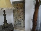 Chinesischer Seidenteppich - a l t - 46 x 91 cm hellgrün. 100% Seide (Flor)