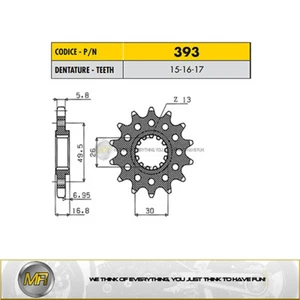 POUR HONDA CBR RR (Racing 520 Conversion) 954 2002 2003 PIGNON 520 - 15 DENTS - Imagen 1 de 1