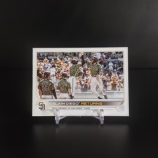 2022 Topps Slam Diego Returns Team Celebration Card #125 San Diego Padres