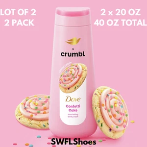 2 PACK! Dove X Crumbl Body Wash Confetti Cake NEW 20oz Crumble | Ships Same Day! - Picture 1 of 8
