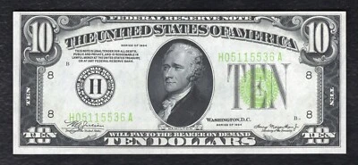FR. 2004-H 1934 $10 LIGHT GREEN SEAL FRN ST. LOUIS, MO CHOICE UNCIRCULATED - Image 1 of 2