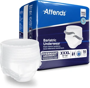 Bariatric Disposable Underwear Pull on with Tear Away Seams 3X-Large, AU60, Seve - Picture 1 of 8