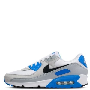Men Nike Air Max 90 Running Shoes Sneakers Size 11 Grey White Blue FN6958 102 - Picture 1 of 24