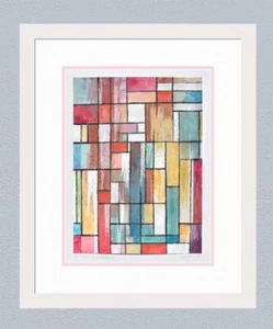 SIGNED 1988 ORIGINAL JOSEF MATHIS Gouache Dream of the Church Window FRAMED COA - Picture 1 of 4