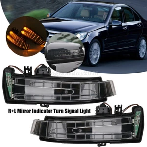 UK Pair L&R Side Mirror Indicator Turn Signal Light For Mercedes W204 W212 W221 - Picture 1 of 12