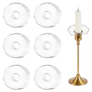 Glass Bobeches for Candlestick Holders, 12 Pcs Candle Drip Protectors, Candle Dr - Picture 1 of 6