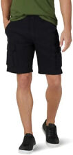 Wrangler Men's Relaxed Fit Black Cargo Stretch Shorts-34" Waist 