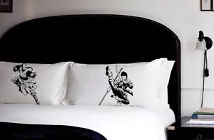 Kung Fu Baumwolle Kissenbezüge Ninja Kampf Sterblich Kampfsport Bettwäsche Zimmer Deko - Bild 1 von 2