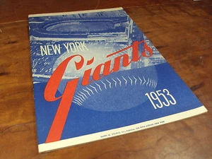 1953 New York Giants Program Leo Durocher Al Dark Bobby Thomson Wilhelm Maglie - Picture 1 of 11