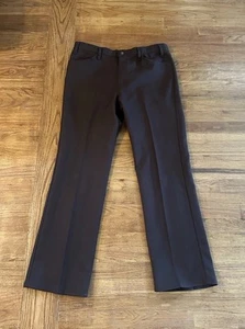 Pantalone uomo Levi vintage anni 70 poliestere marrone cioccolato W40 X L34 discoteca �� - Foto 1 di 11