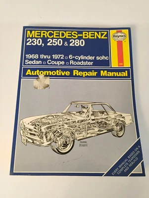 Haynes Mercedes-Benz 230 250 & 280 Repair Manual 1968-1972 No. 346 FREE SHIPPING Foto 1 de 3