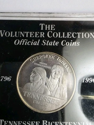 1 Troy Oz Silver Cherokee The Great Volunteer State Tennessee Commemorative Coin - Image 1 of 4