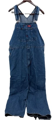 Dickies Dungarees Взрослый 40X30 Синий Комбинезон Джинсовый Комбинезон Рабочая одежда Плотник Мужчины - Изображение 1 из 4