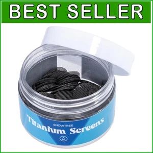Genuine Titanium Mesh Screens - 100 Pack for Clean, Safe Smoking Experience - Picture 1 of 10