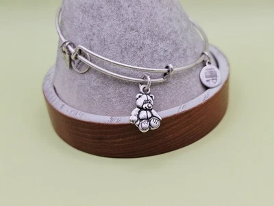 Alex and Ani Little Brown Bear Charm Bracelet Silver Bangle Bracelet ✨️🧸 - Image 1 of 4