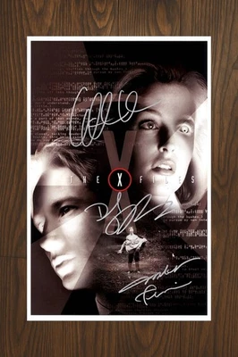 Póster de película firmado por The X Files 11x17 con certificado de autenticidad - recuerdos auténticos Foto 1 de 2