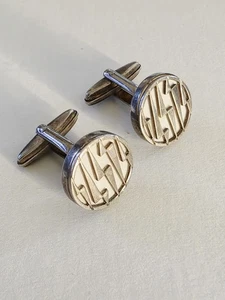 ZOLOTAS STERLING SILVER 925 ZEUS GREEK GOD LIGHTNING BOLT CUFFLINKS. - Picture 1 of 6