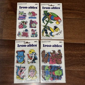 Nuevo de Lote Antiguo Marca 1 Iron-ables Fecha 1984 Halloween Gato Loro Set 4 - Imagen 1 de 7