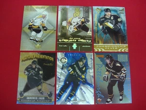 LOTE DE TARJETAS DE HOCKEY CON INSERCIÓN DE LÁMINA DIFF JAROMIR JAGR 6 SER #s PINGÜINOS PITTS PARALELOS - Imagen 1 de 5