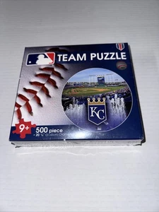 KC Royals Team Puzzle 500 Pieces Round 20 1/4" New In Box Sealed - Picture 1 of 8