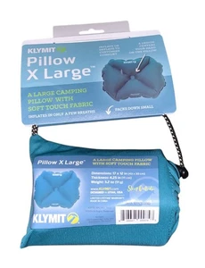 Klymit Cuscino X-Large Blu Teal Gonfiabile Campeggio Viaggio Dormire Fuori 17"x12" - Foto 1 di 2